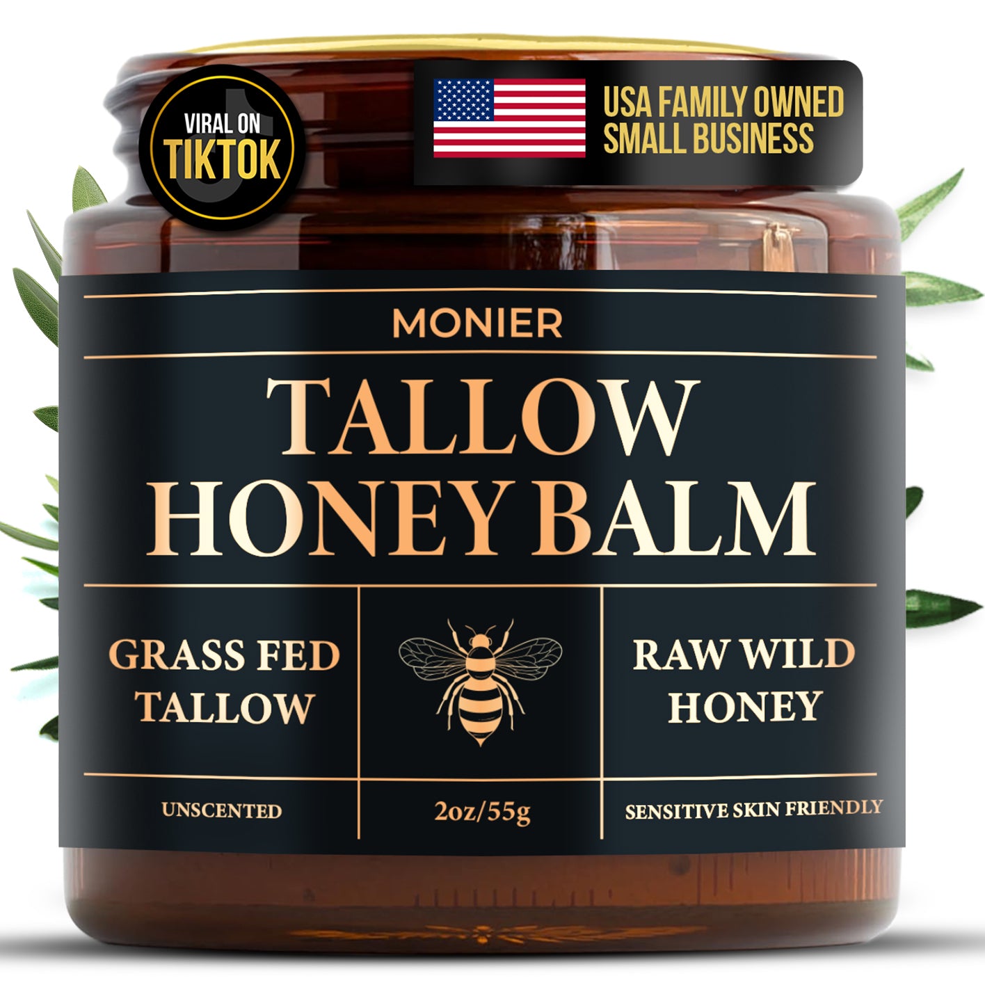 Monier Grass Fed Tallow & Honey Balm