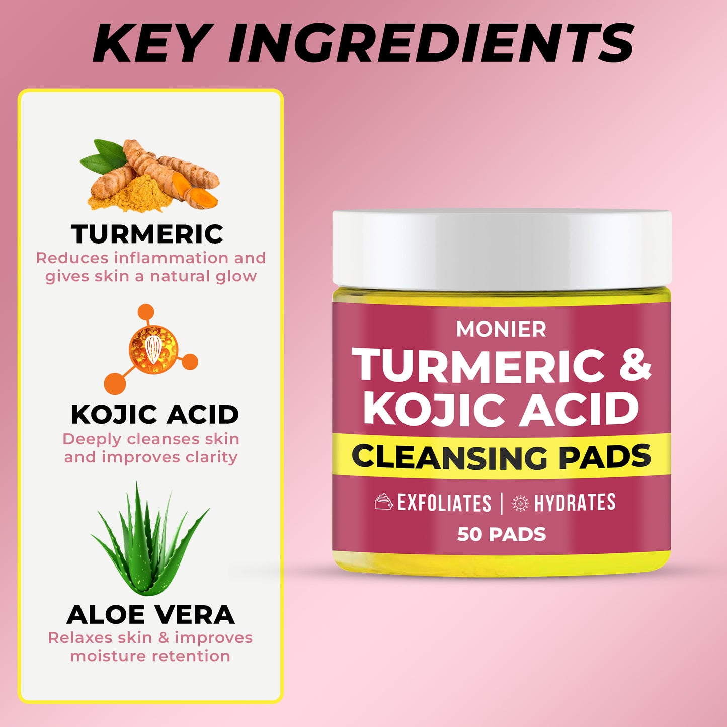 Turmeric Kojic Acid Cleansing Pads